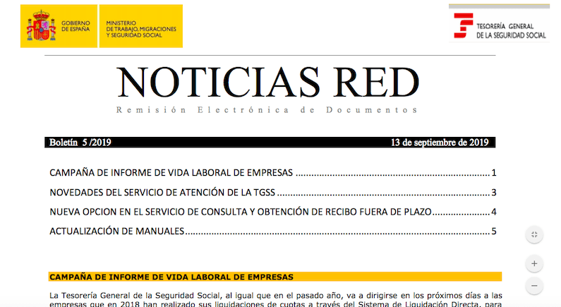 TGSS sólo resolverá incidencias sobre Sistema RED y SLD en estos email