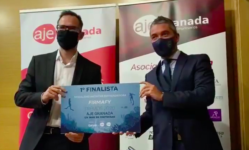 Firmafy recibe el premio de primer finalista de los premios AJE 2020