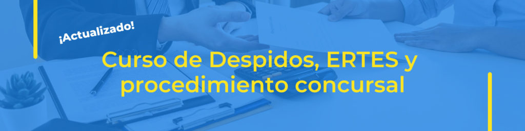 Curso de despidos, ERTES y procedimiento concursal