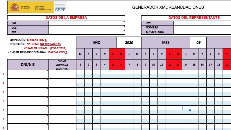 Instrucciones para los trámites de los ERTES con el SEPE