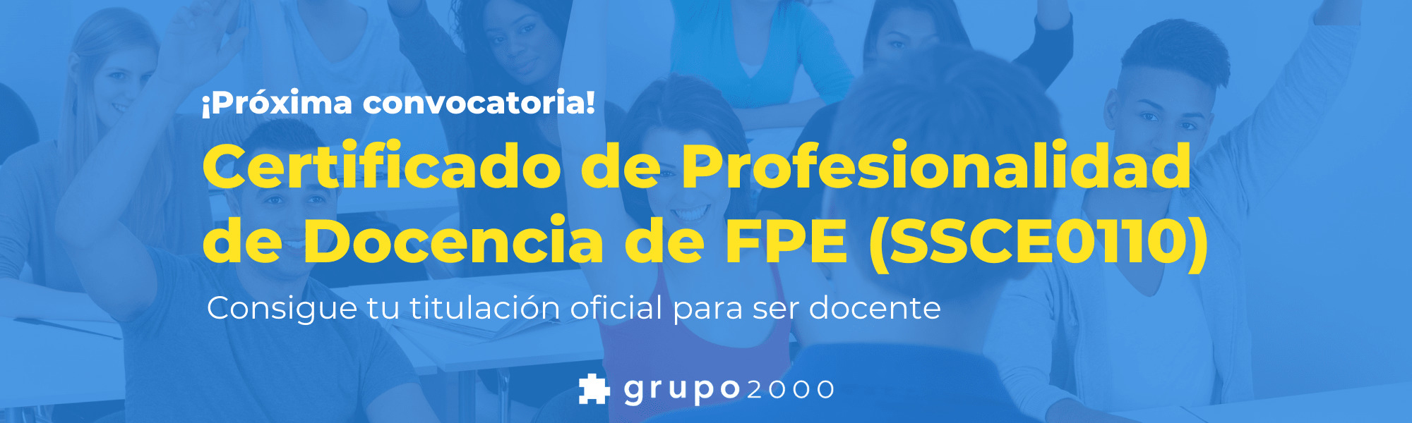 Certificado de Profesionalidad de la Docencia de Formación para el Empleo 2021 (SSCE0110)