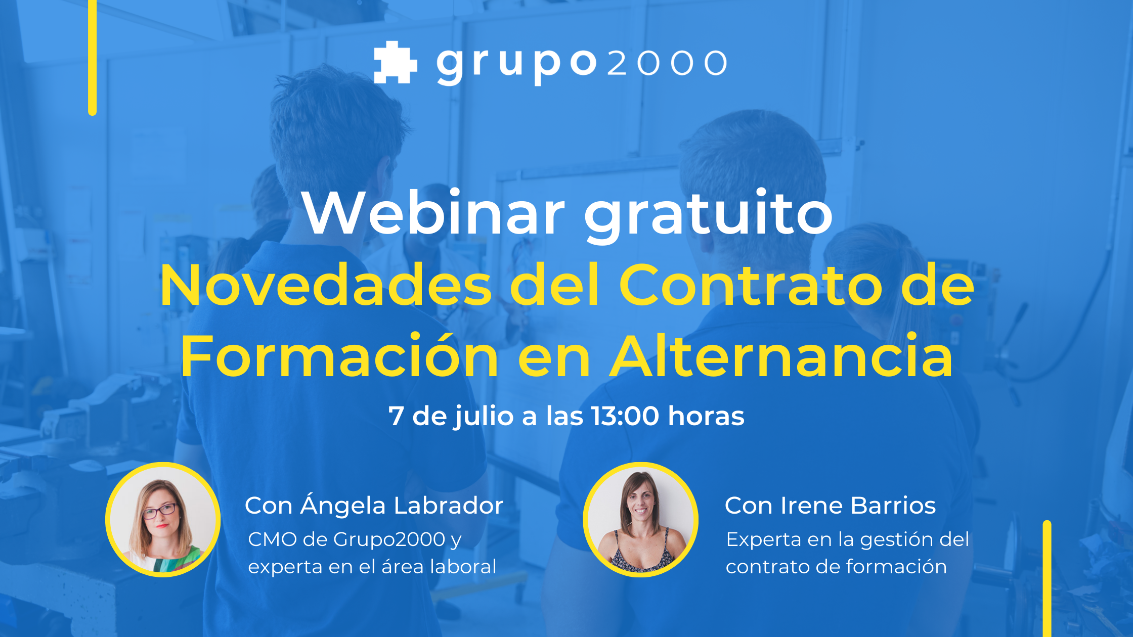 Webinar gratuito Novedades del Contrato de Formación en Alternancia