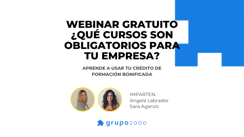 Webinar gratuito ¿Qué cursos son obligatorios para tu empresa?