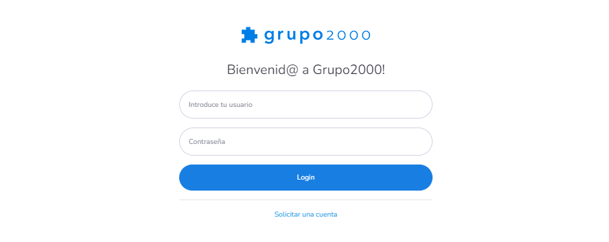 Acceso zona privada Grupo2000