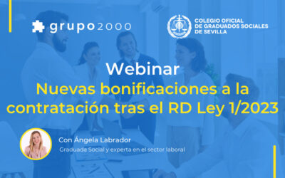 Webinar sobre nuevas bonificaciones a la contratación en colaboración con CGS Sevilla