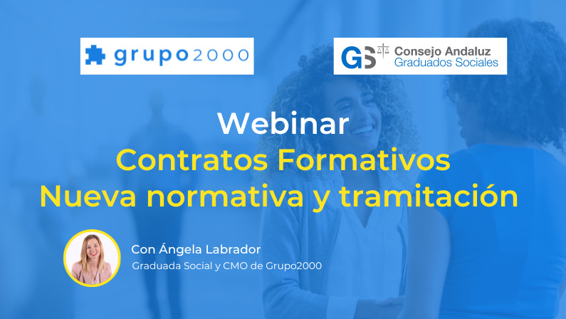 Webinar Contratos formativos organizado con el Consejo Andaluz de Graduados Sociales