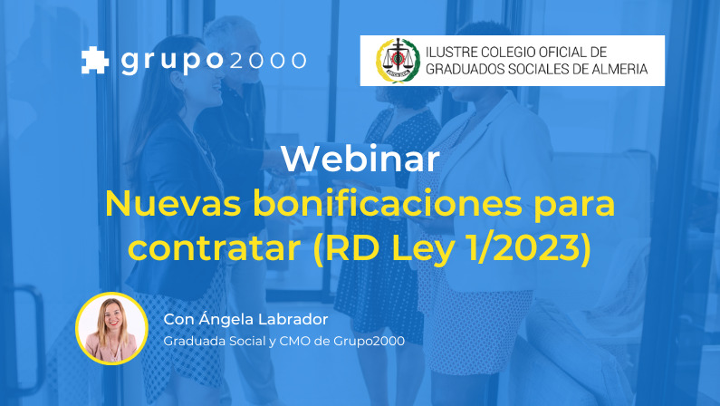 Webinar Nuevas bonificaciones para contratar en colaboración con CGS Almería