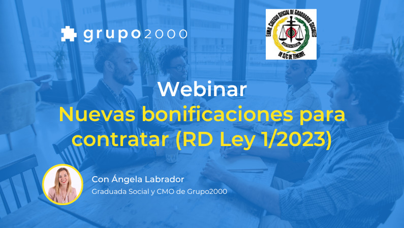 Webinar Nuevas bonificaciones para contratar en colaboración con CGS Tenerife