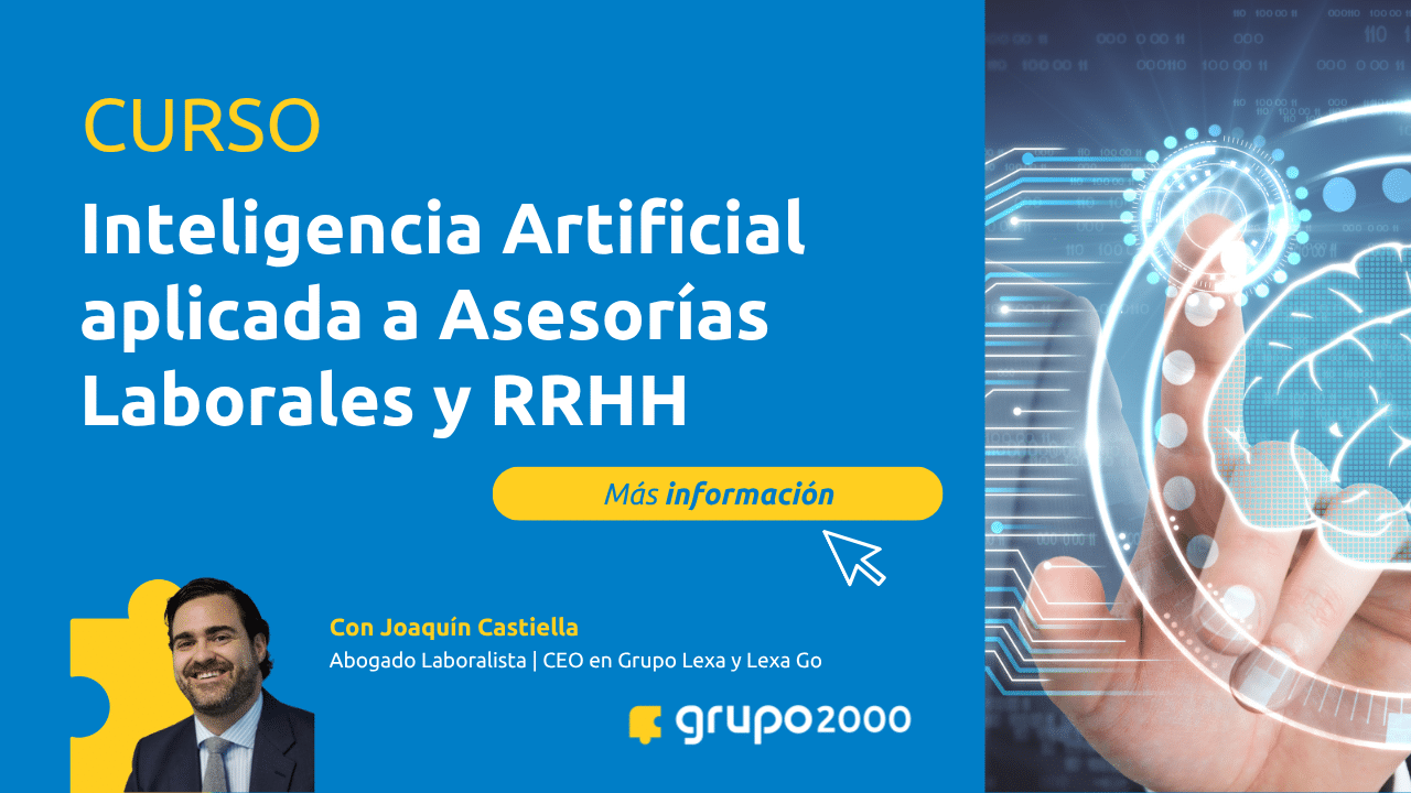 Banner Curso de Inteligencia Artificial aplicada a Asesorías Laborales y Recursos Humanos