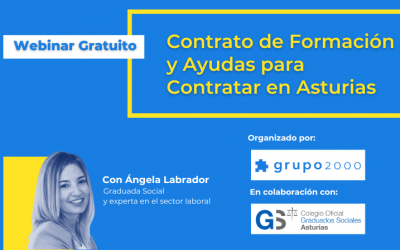 Webinar Contrato de Formación y Ayudas para contratar en Asturias