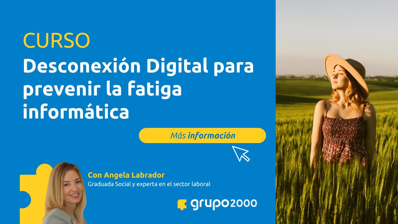 Banner Curso de Desconexión Digital para prevenir la fatiga informática